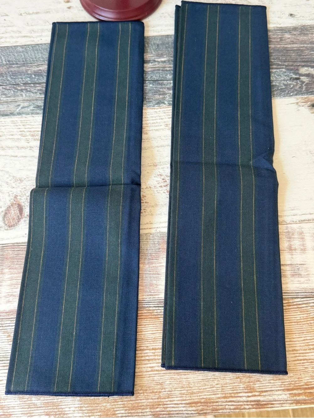 NEW Longaberger MEMBERSHIP STRIPE Napkins - Set of 2 FABRIC Napkins NOS 90s